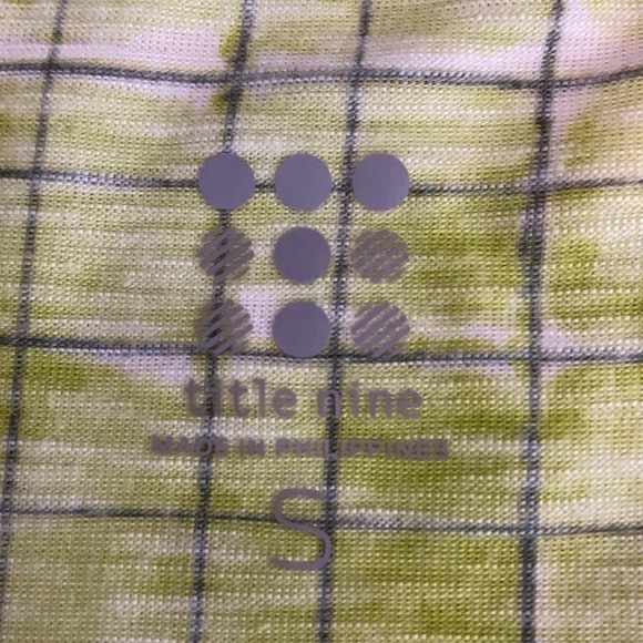 Title Nine Matahari Tank Top Green Shibori Blocks - Picture 4 of 5